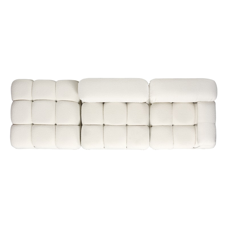 Marcel 109.5" Bubble Modular Modern Chaise Sofa