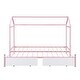preview thumbnail 11 of 9, Twin XL to King Metal Twin Size House Platform Bed with 2 Drawers