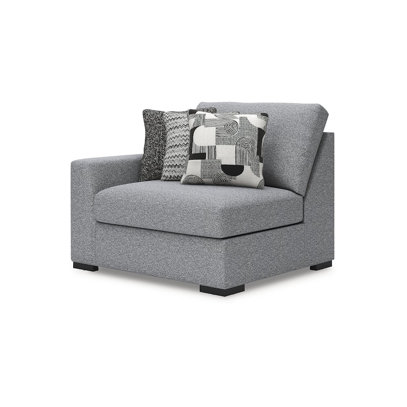Signature Design by Ashley Bealton Gray 3-Piece Sectional with Chaise - 140" W x 69" D x 41" H