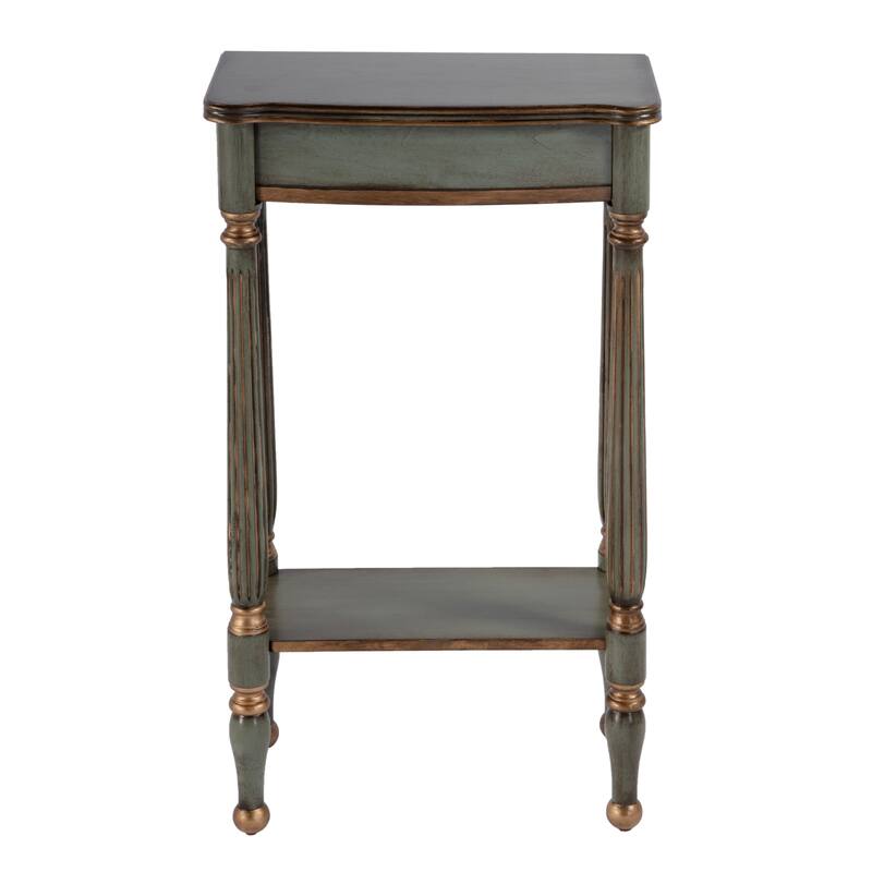 Whitney 17.5 in. W Rectangular Wood Console Table with Lower Open Shelf