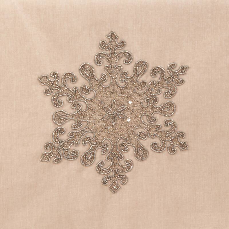 Beaded Table Runner With Snowflake Design