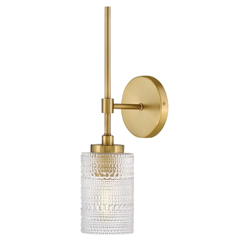 Lark 85570 Mabel 19" Tall Bathroom Sconce with Clear Hobnail Glass