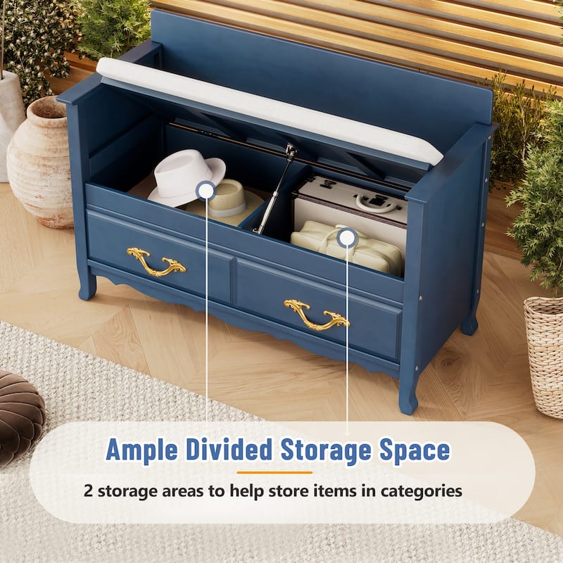 Shoe Bench with Removable Cushion