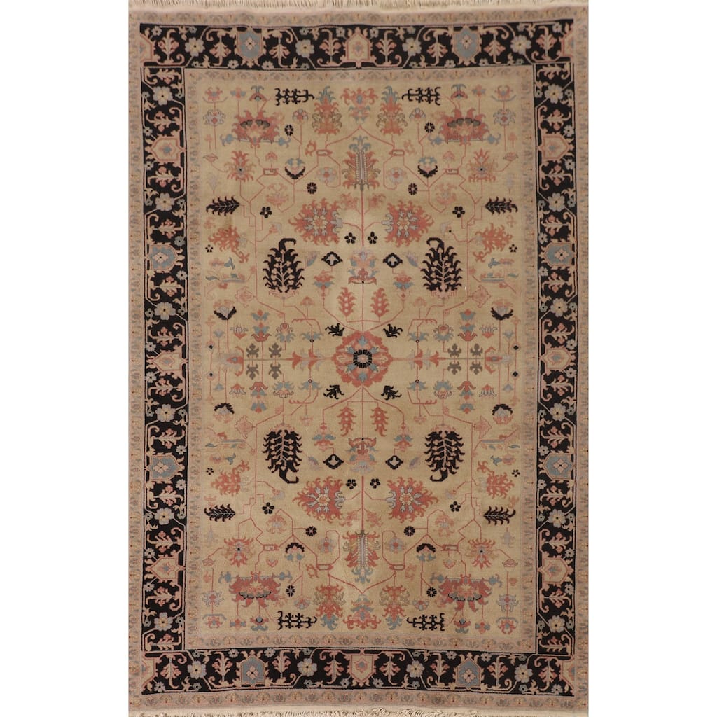 All-Over Ziegler Oriental Vintage Area Rug Handmade Wool Carpet - 5'8" x 8'7"
