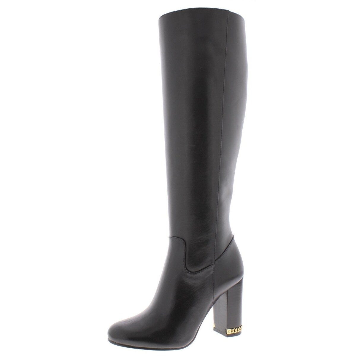michael kors black leather knee high boots