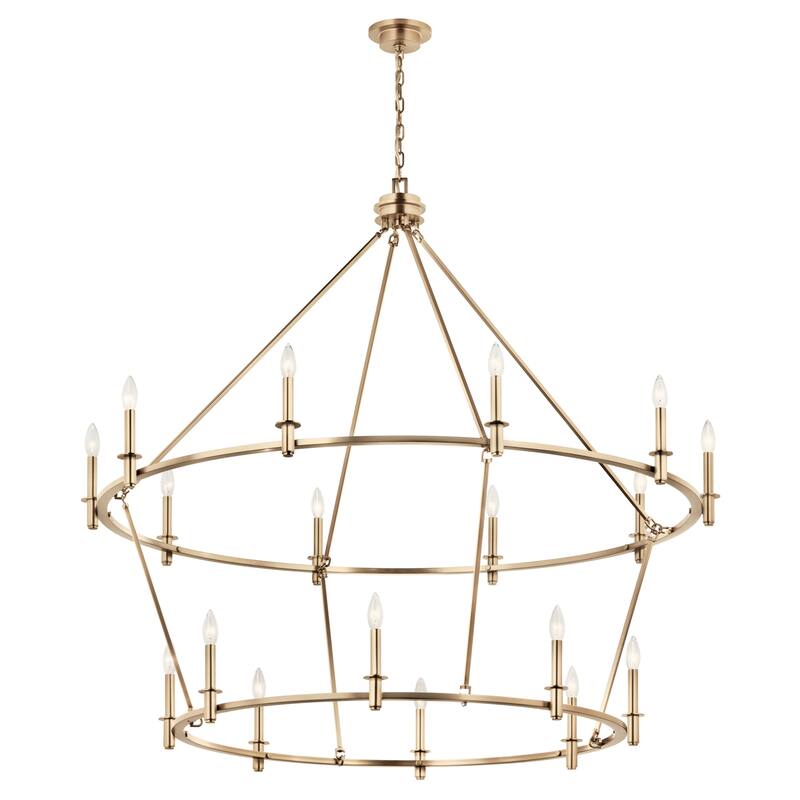 Kichler Lighting Carrick 54.25 in. 18-Light Tiered Chandelier - Champagne Bronze - 54.25