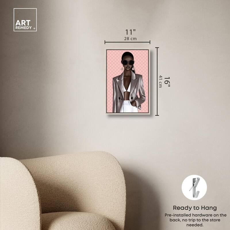 Cool Luxury Woman Canvas by Art Remedy