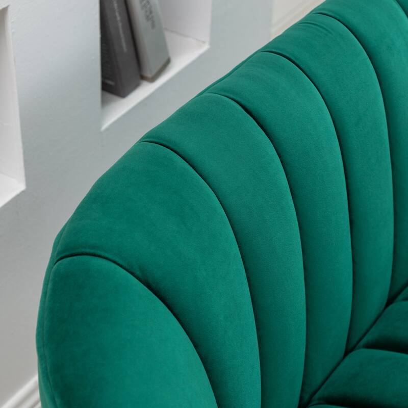 SEYNAR Velvet Upholstered Accent Chair and Loveseat Set