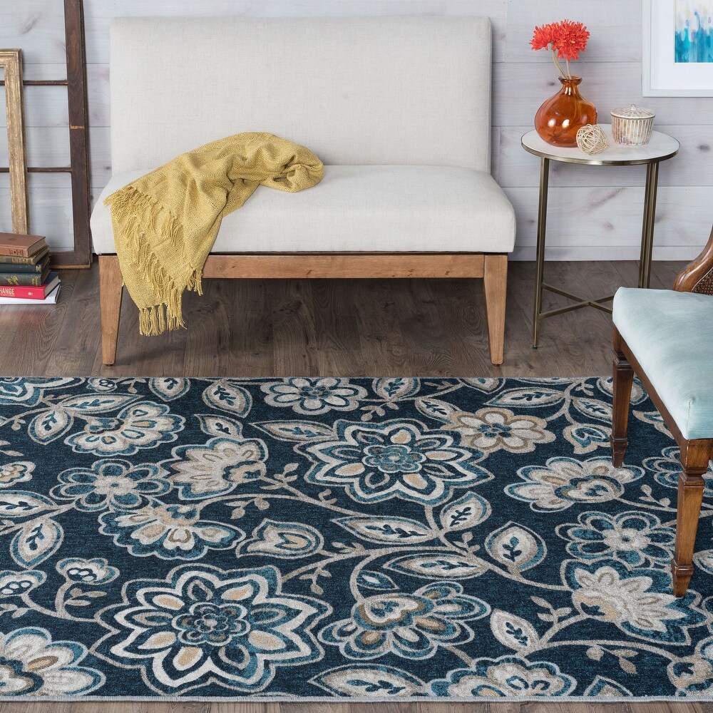 Alise Rugs Majolica Transitional Floral Runner Rug. Opens flyout.