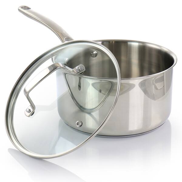 Martha Stewart 3.5 Quart Stainless Steel Saucepan with Glass Lid - Bed ...
