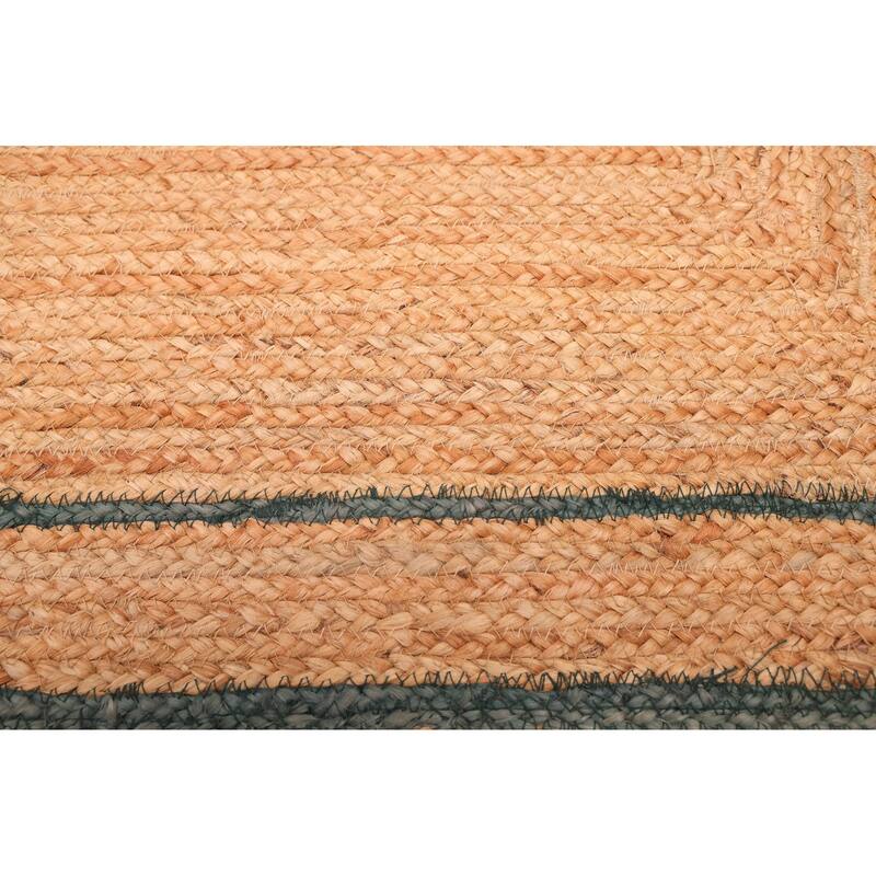 ECARPETGALLERY Braided Weave Palas Denizli Tan Jute Rug - 4'6 x 6'5