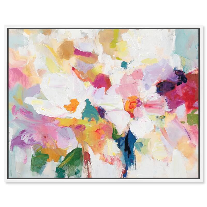 Bold Brushstroke II Canvas by Art Remedy - White - 45" x 36"