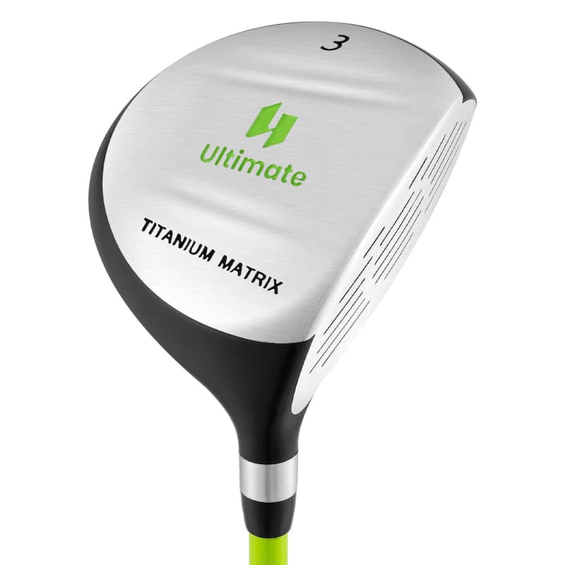 Ultimate 165CC Junior #3 Fairway Wood for Kids with Fiberglass Shaft - See Details - Green
