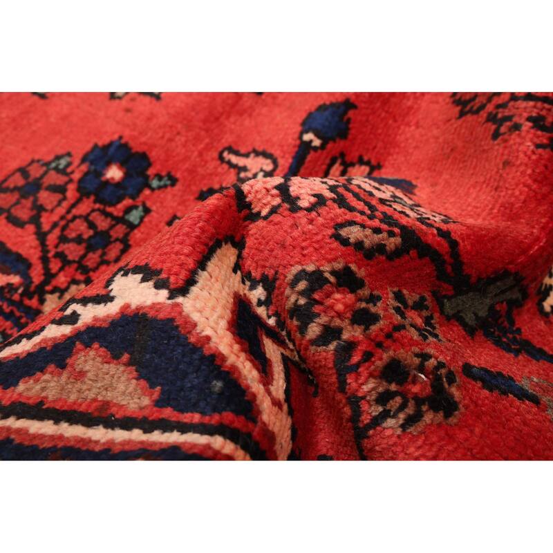 ECARPETGALLERY Hand-knotted Andelz Red Wool Rug - 4'4 x 14'11