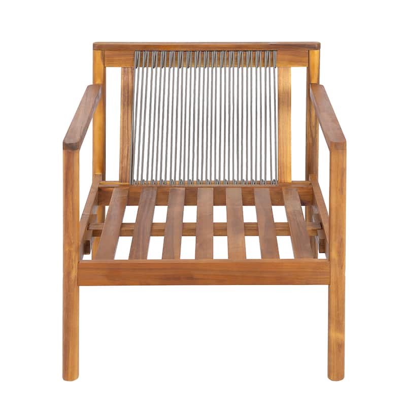 Christopher Knight Home- Madison Outdoor Acacia Rope Back Chair