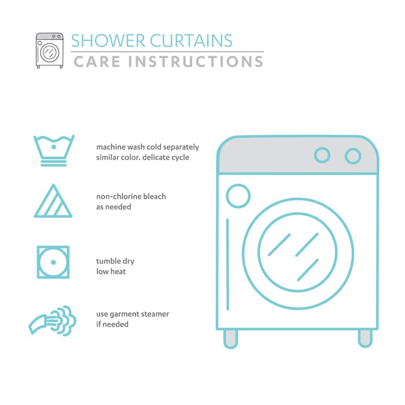 Lush Decor Boho Watercolor Border Shower Curtain