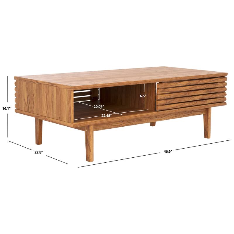 SAFAVIEH Home Aricia 2 Door Coffee Table - 47Wx23Dx16H