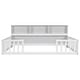 preview thumbnail 5 of 9, Full Size Floor Bed with Side Bookshelf,Guardrails, for kids