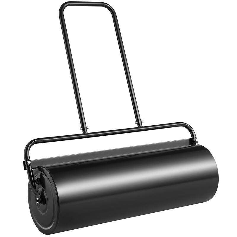 Lawn Roller, Sand/Water Filled Yard Roller, Steel Sod Roller with Easy-turn Plug and U-Shaped Ergonomic Handle - 17 Gallon