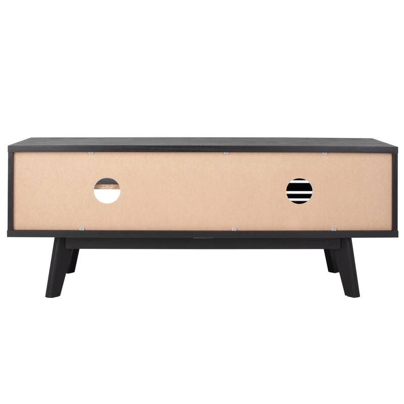 SAFAVIEH Shenna Walnut 47-inch Storage Media TV Stand - 47" W x 15" L x 19" H - 46Wx15Dx19H