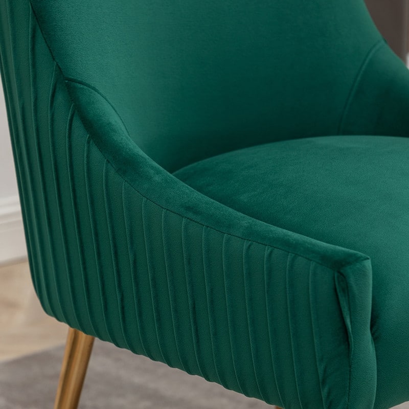 SEYNAR Modern Glam Velvet Dining Chair Set of 8 for Dining Room, Tufted Vanity Chair for Living Room (no table)