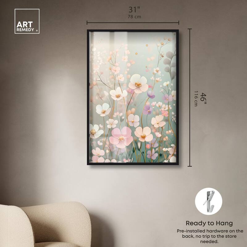 Tiny Blooms I Shadowbox by Art Remedy