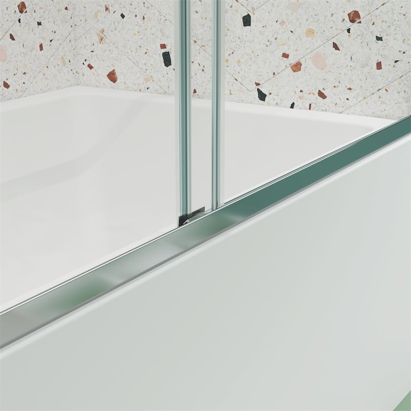 Bathroom Shower Sliding Door with 1/4" Tempered Glass