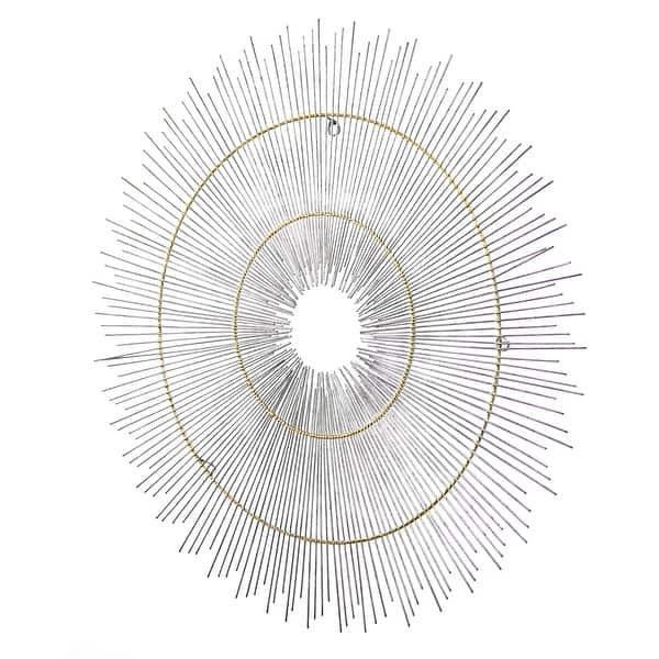 slide 1 of 6, Metal Starburst Sunburst Wall Decor Sculpture (36")