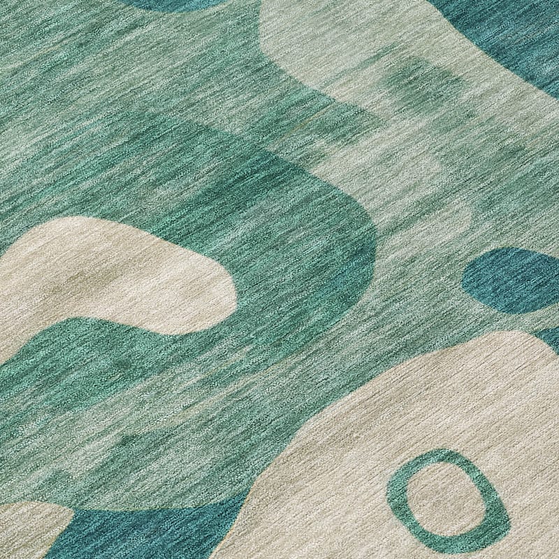 HomeRoots Abstract Transitional Rectangle Outdoor Rug