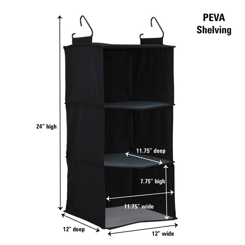Household Essentials 3 Shelf Hanging Closet Organizer