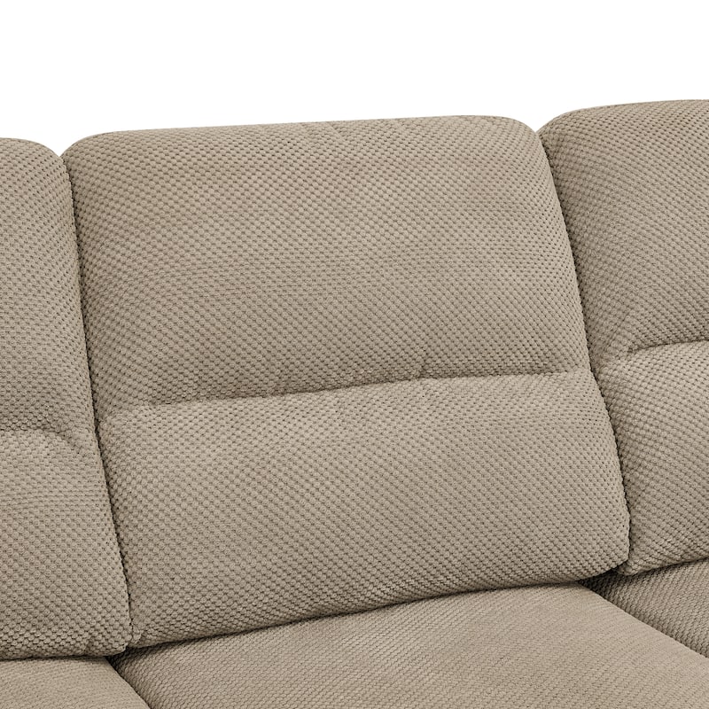 3-Seater Sofa, Modern Living Room Furniture, Textured Fabric Sofa,Minimalist Settee, Comfortable Armchair,Sturdy Frame Sofa