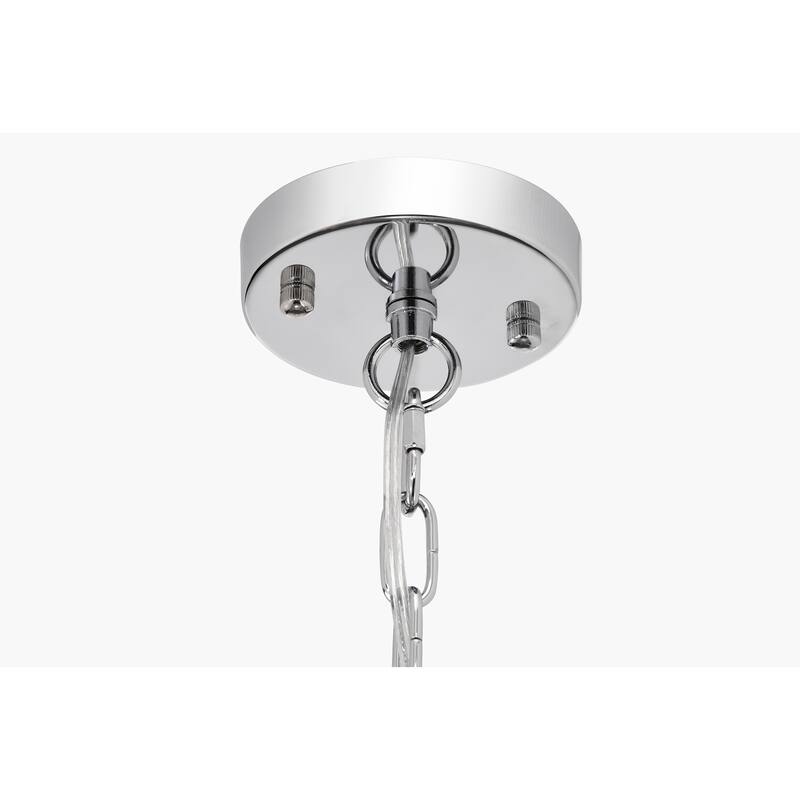 Chrome 48-inch Wagon Wheel 24-light Chandelier