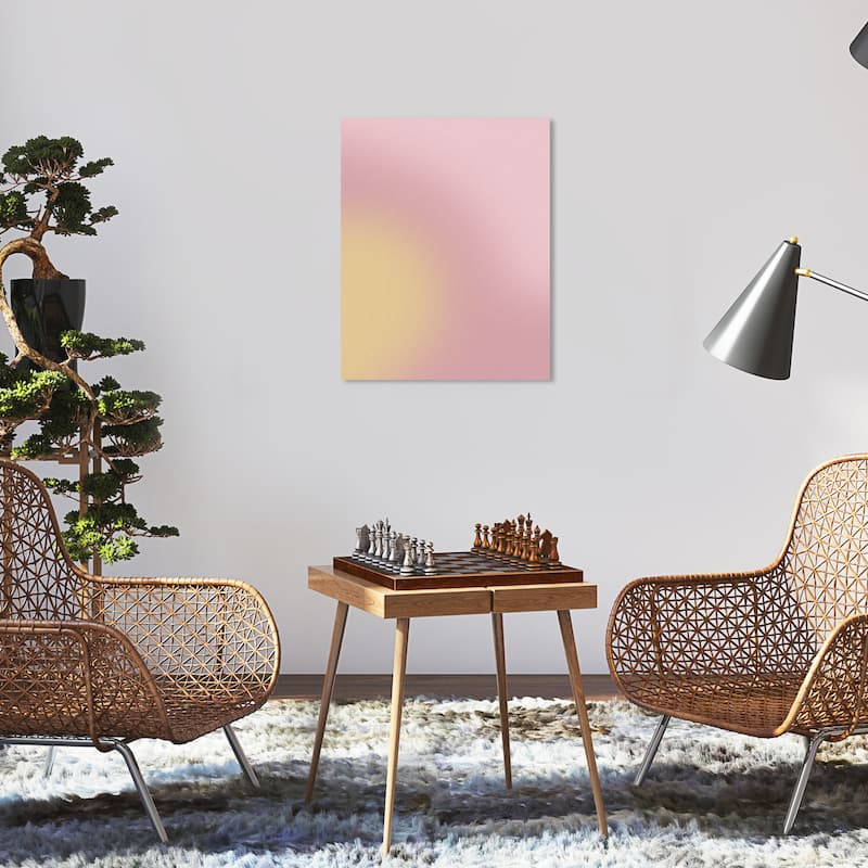 Wynwood Studio Canvas Abstract Pale Gradient Pink Modern & Contemporary Wall Art Canvas Print - 16 x 20