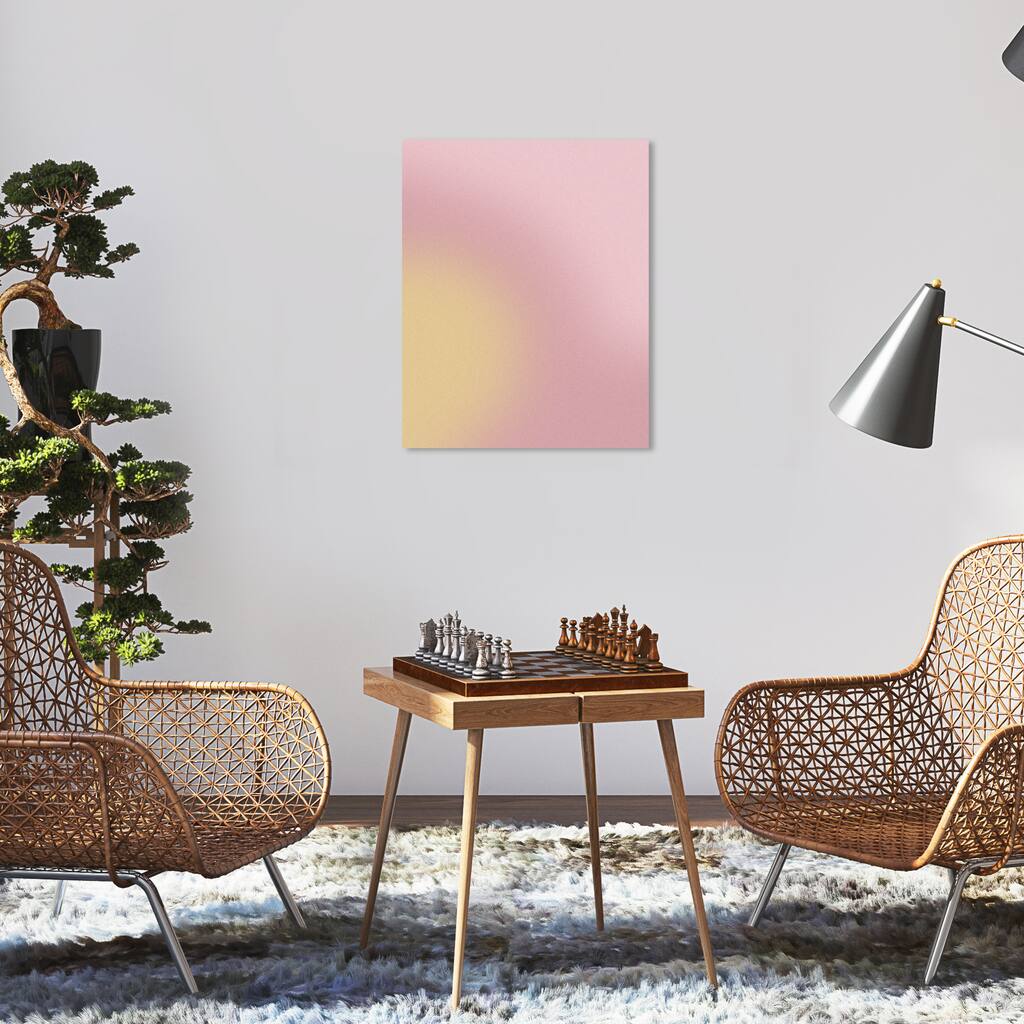 Wynwood Studio Canvas Abstract Pale Gradient Pink Modern & Contemporary Wall Art Canvas Print