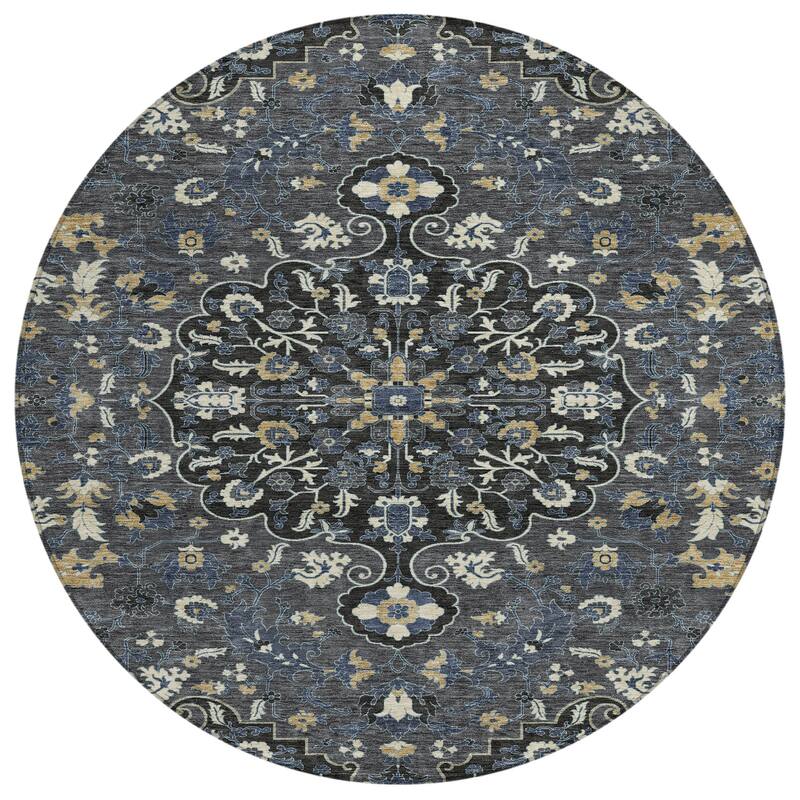 Machine Washable Indoor/ Outdoor Traditional Savannah Chantille Rug