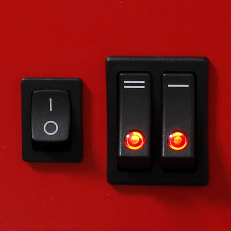 17 inch Freestanding Electric Fireplace Stove heater with 3D Flame effect,Classic Red