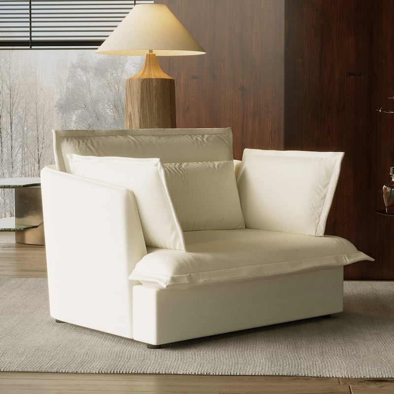 Modern Single Seat Sofa Chair with Plush Cushions Accent Lounge Chair