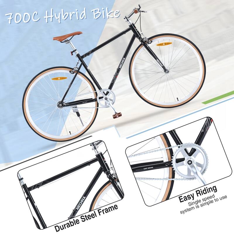 Single Speed Retro style 700C Road Bik