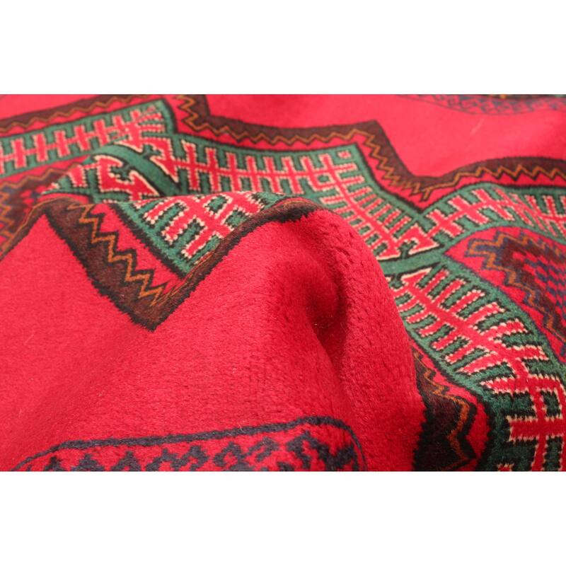 ECARPETGALLERY Hand-knotted Teimani Red Wool Rug - 2'10 x 4'8