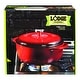 preview thumbnail 5 of 3, Lodge 6 Quart Red Essential Enamel Cast Iron Dutch Oven, Red