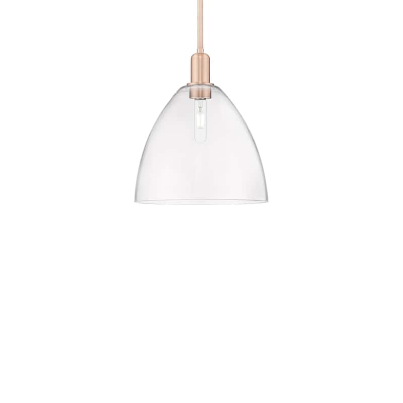 Innovations Lighting 716-1S-14-12 Bristol Pendant Bristol 12" Wide - Antique Copper / Clear