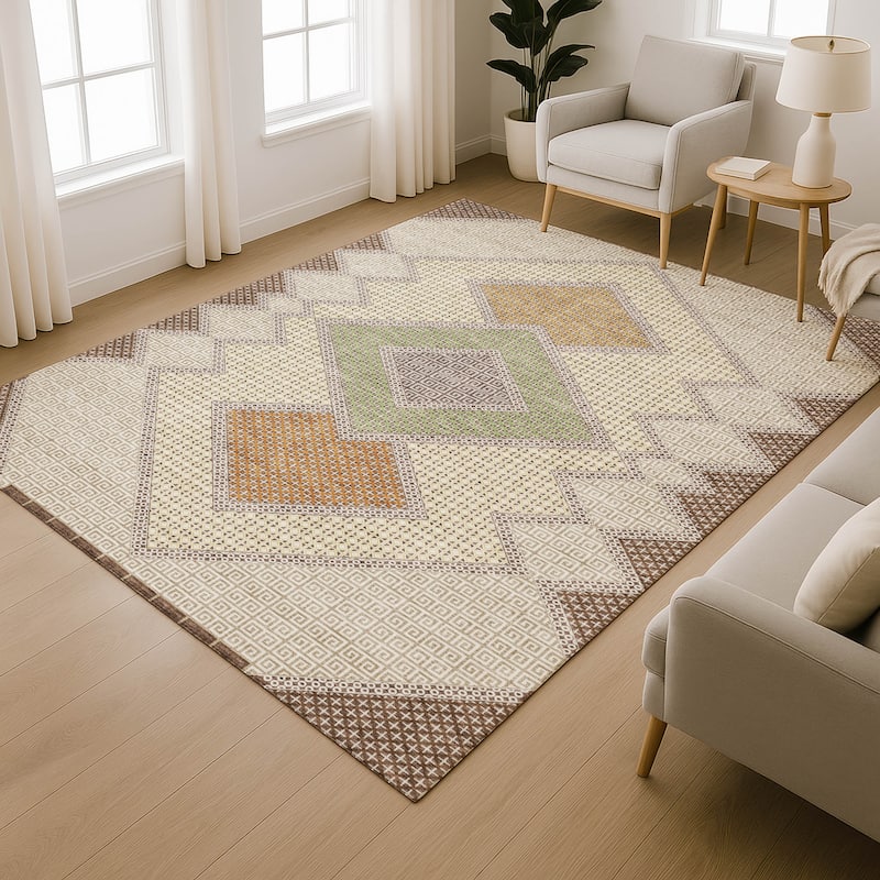 Premium Washable Super Soft Modern Global Mayfield Rug