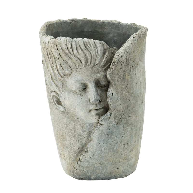 GDFStudio 6.5x6x8.5" Sleep Face Accent Planter (Set of 2)
