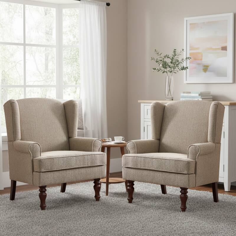 Accent Arm Chair with Turned Legs and Round Arms