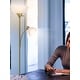 preview thumbnail 2 of 2, Brightech Sky Dome Plus 72 in. Antique Brass Industrial 2-Light 3-Way Dimming LED Floor Lamp with 2 White Plastic Bowl Shades