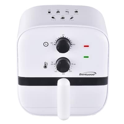 Brentwood 1 Quart Small Electric Air Fryer in White