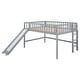 preview thumbnail 16 of 22, Full Low Loft Bed with Ladder & Slide, White