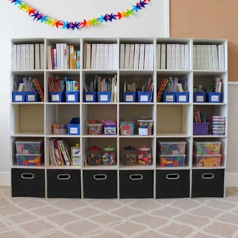 Household Essentials Open Fabric Cube Storage Bins, Set of 6