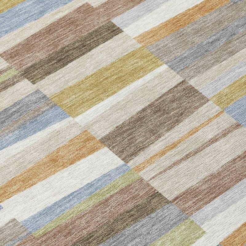 Machine Washable Indoor/ Outdoor Modern Antonito Chantille Rug