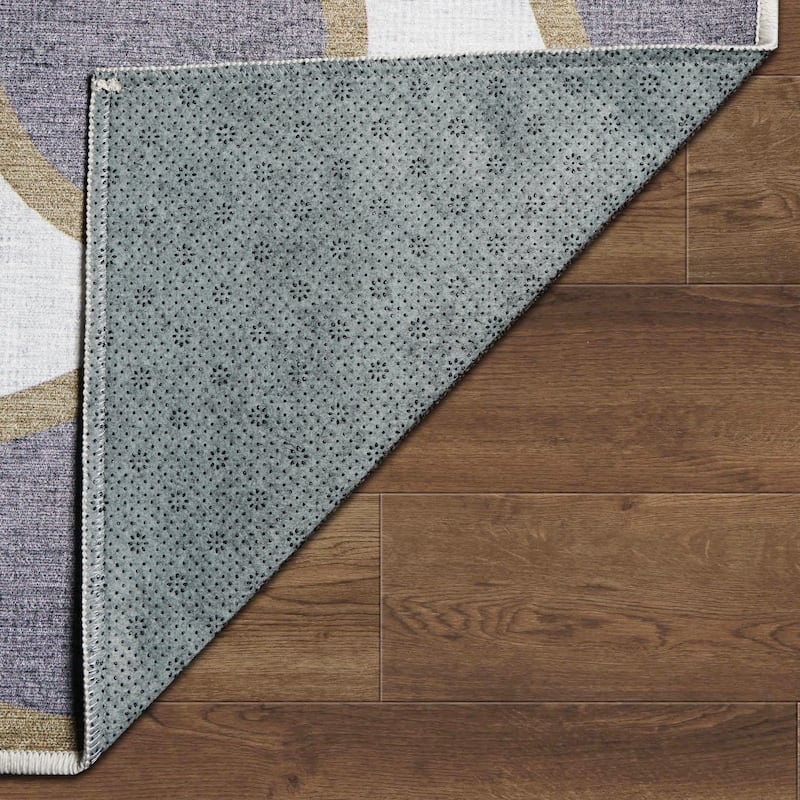 My Magic Carpet Kyoa Grey Olive Machine Washable Rug